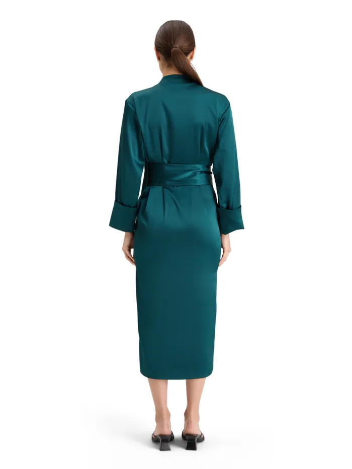 KIMONO MIDI DRESS Cypress Green Women Scotch and Soda Dresses and Jumpsuits