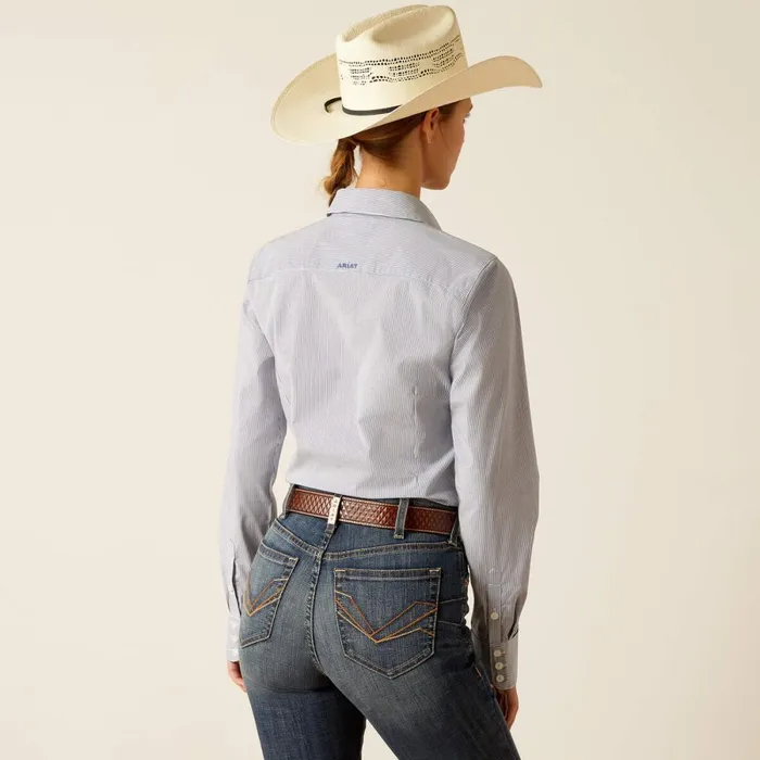Kirby Stretch Shirt True Blue Women Ariat TShirts and Tops Kirby Stretch Shirt True Blue Women Ariat TShirts and Tops