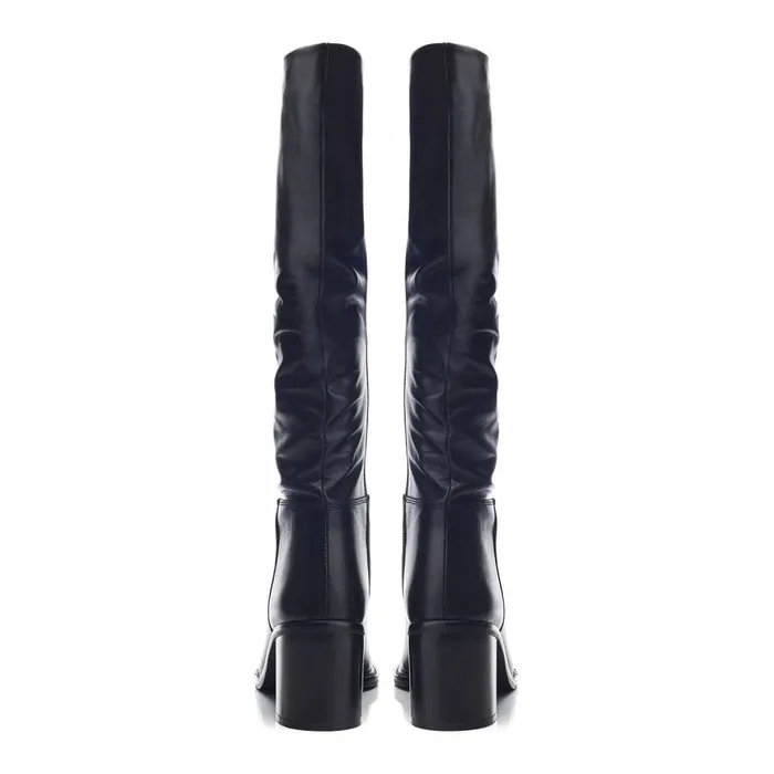 Knee High Boots Women Moda In Pelle Bsoleful BLupin Black Leather