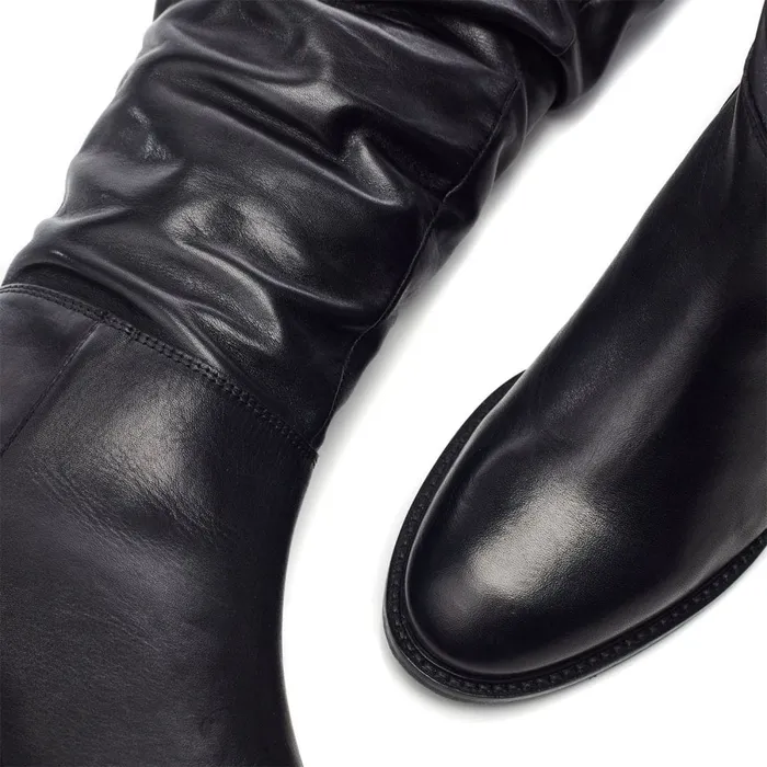 Knee High Boots Women Moda In Pelle Bsoleful BLupin Black Leather