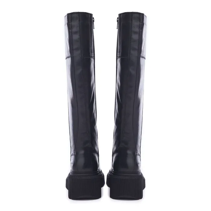 Knee High Boots Women Moda In Pelle Shoon Sh Rivers Black Leather Knee High Boots Women Moda In Pelle Shoon Sh Rivers Black Leather