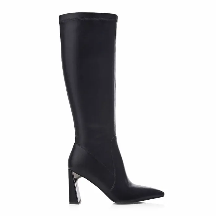 Knee High Boots Women Moda In Pelle Tamika Black Porvair