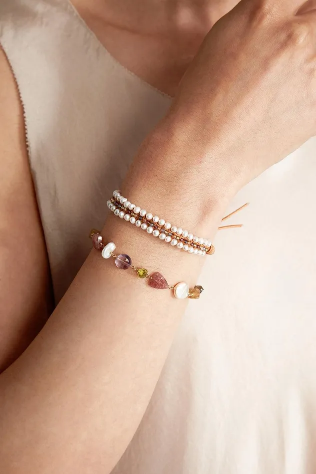 Koa Wrap Bracelet Pearl Mix Women Chan Luu Bracelets