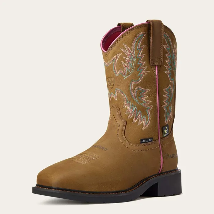 Krista MetGuard Steel Toe Work Boot Dark Brown Women Ariat Work Boots and Shoes