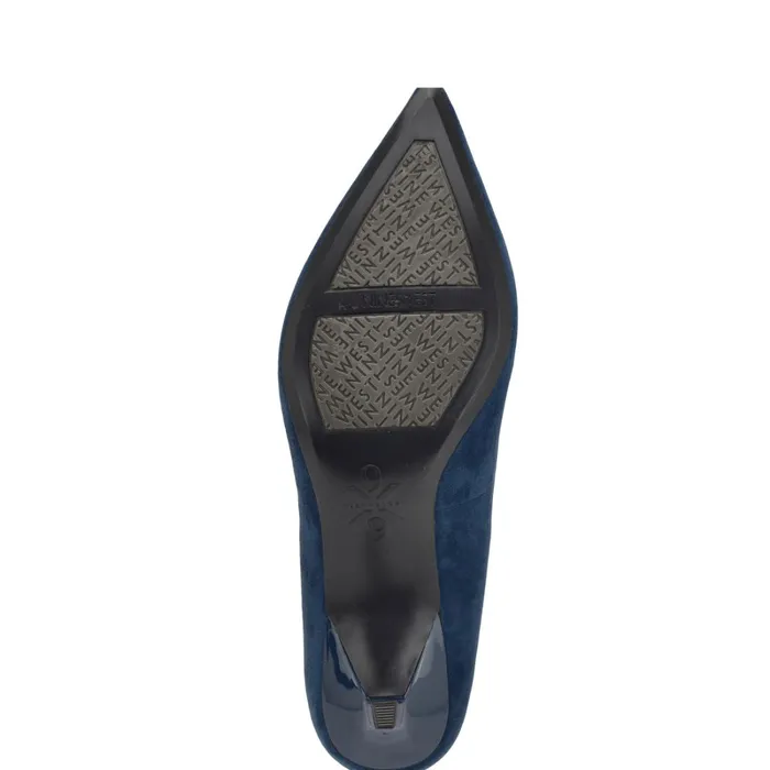 Kuna 92159 Pointy Toe Pumps French Navy Suede Women Nine West Pumps Kuna 92159 Pointy Toe Pumps French Navy Suede Women Nine West Pumps