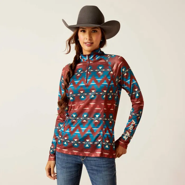 Laguna 14 Zip Top Baja Print Women Ariat TShirts and Tops