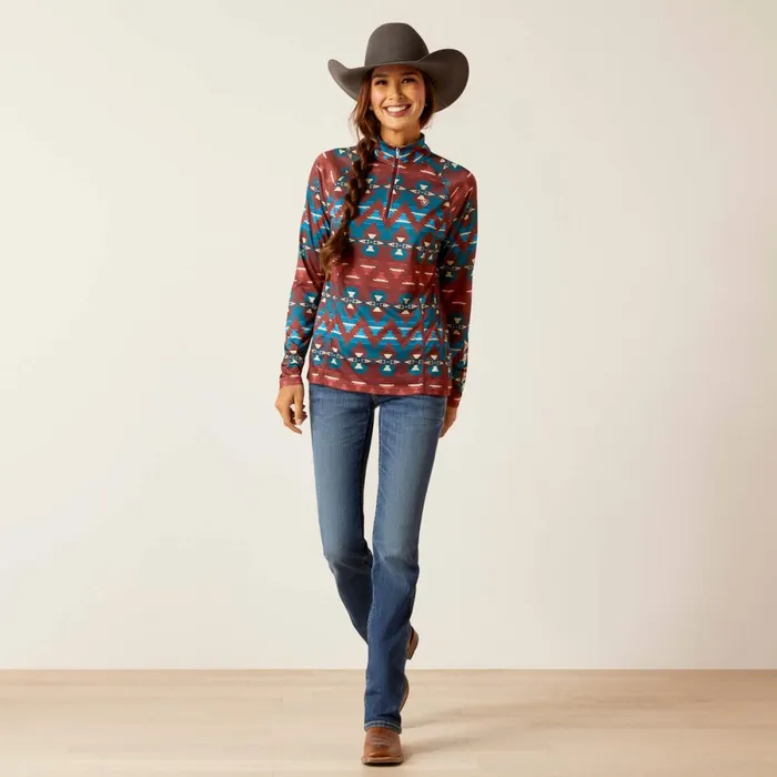 Laguna 14 Zip Top Baja Print Women Ariat TShirts and Tops