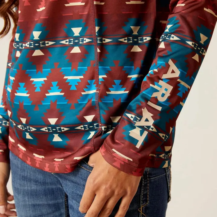 Laguna 14 Zip Top Baja Print Women Ariat TShirts and Tops