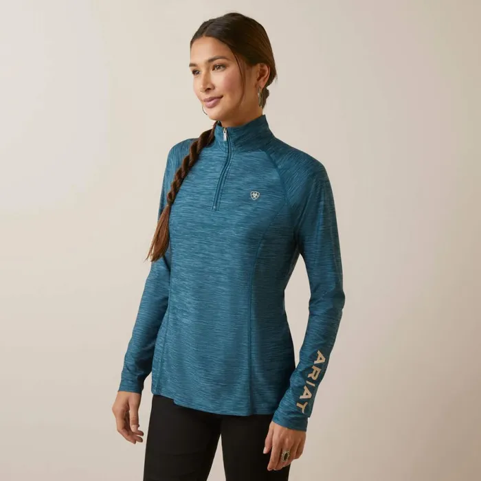 Laguna 14 Zip Top Reflecting Pond Women Ariat TShirts and Tops