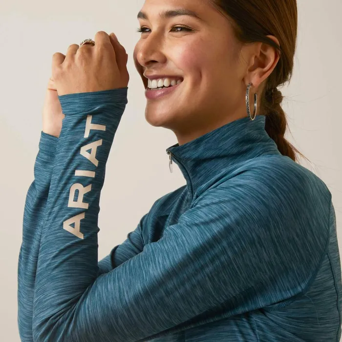 Laguna 14 Zip Top Reflecting Pond Women Ariat TShirts and Tops Laguna 14 Zip Top Reflecting Pond Women Ariat TShirts and Tops