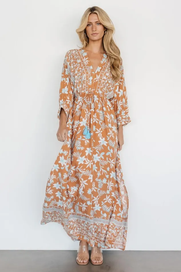 Laken Maxi Dress Camel Multi Women Baltic Born Maxi Dresses