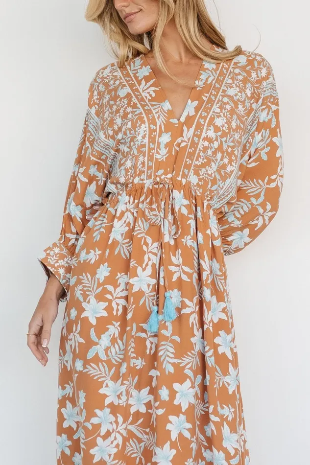 Laken Maxi Dress Camel Multi Women Baltic Born Maxi Dresses Laken Maxi Dress Camel Multi Women Baltic Born Maxi Dresses