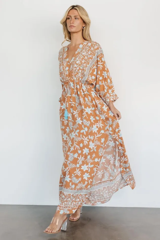 Laken Maxi Dress Camel Multi Women Baltic Born Maxi Dresses Laken Maxi Dress Camel Multi Women Baltic Born Maxi Dresses