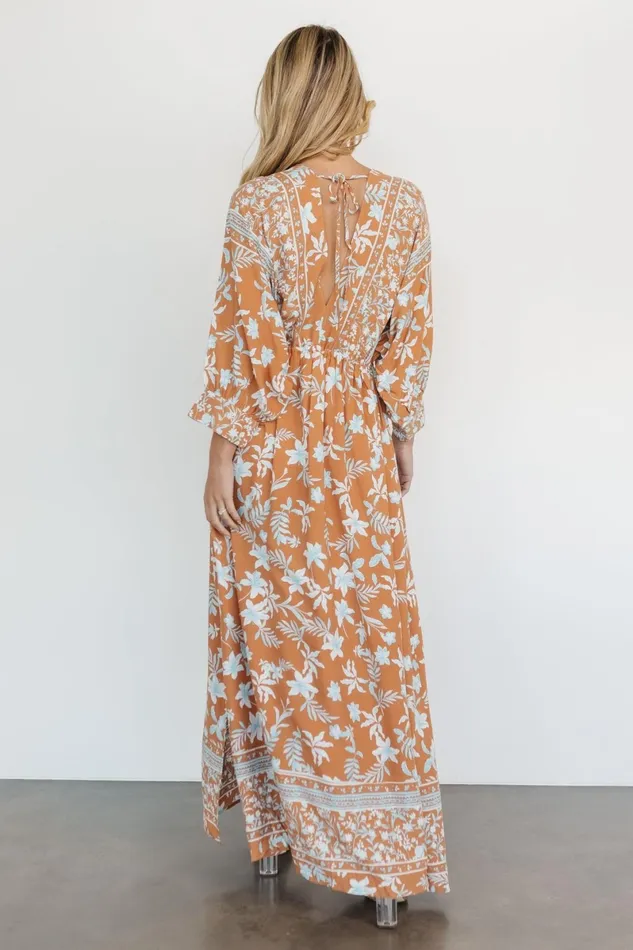 Laken Maxi Dress Camel Multi Women Baltic Born Maxi Dresses Laken Maxi Dress Camel Multi Women Baltic Born Maxi Dresses