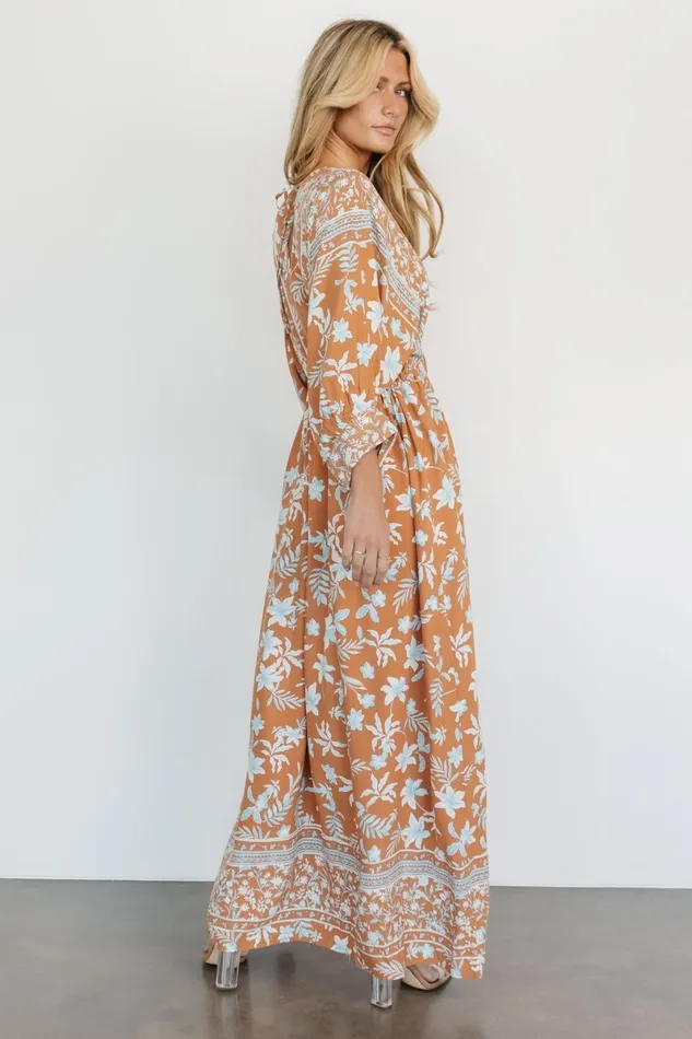 Laken Maxi Dress Camel Multi Women Baltic Born Maxi Dresses Laken Maxi Dress Camel Multi Women Baltic Born Maxi Dresses