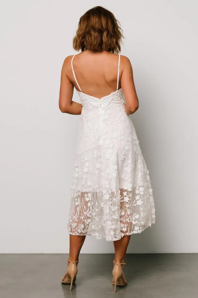 Larissa Midi Dress Off White Women Baltic Born Bridal Larissa Midi Dress Off White Women Baltic Born Bridal