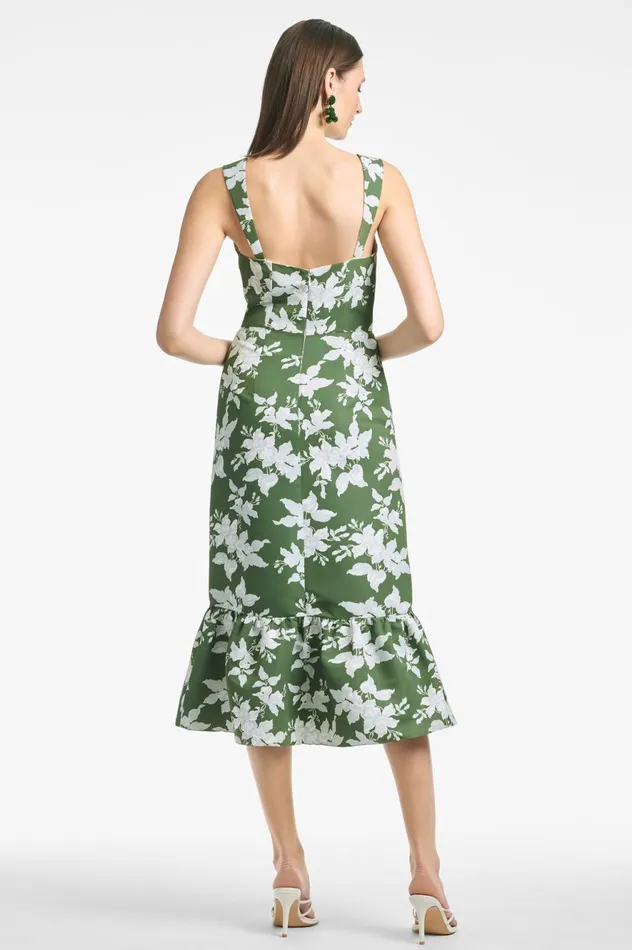 Laura Dress 8211 Green Narcissus Women Sachin and Babi Sleeveless