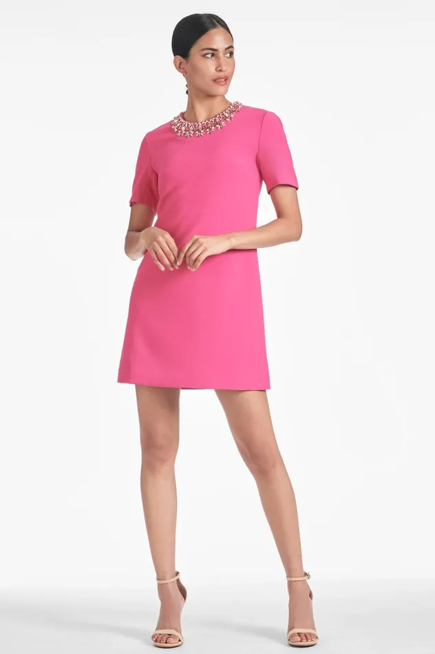Lauren Dress 8211 Rose Pink Women Sachin and Babi Short Sleeve