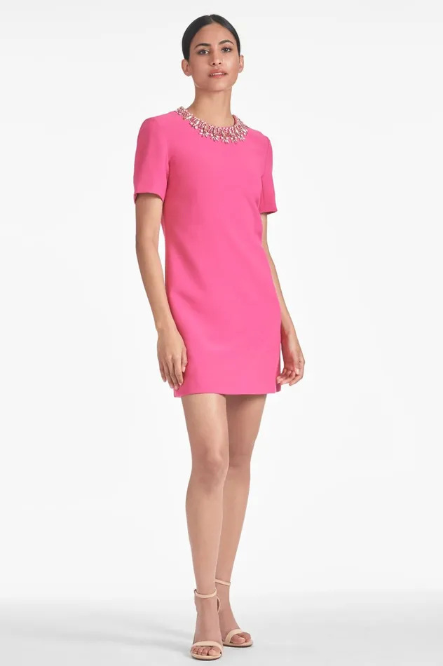 Lauren Dress 8211 Rose Pink Women Sachin and Babi Short Sleeve