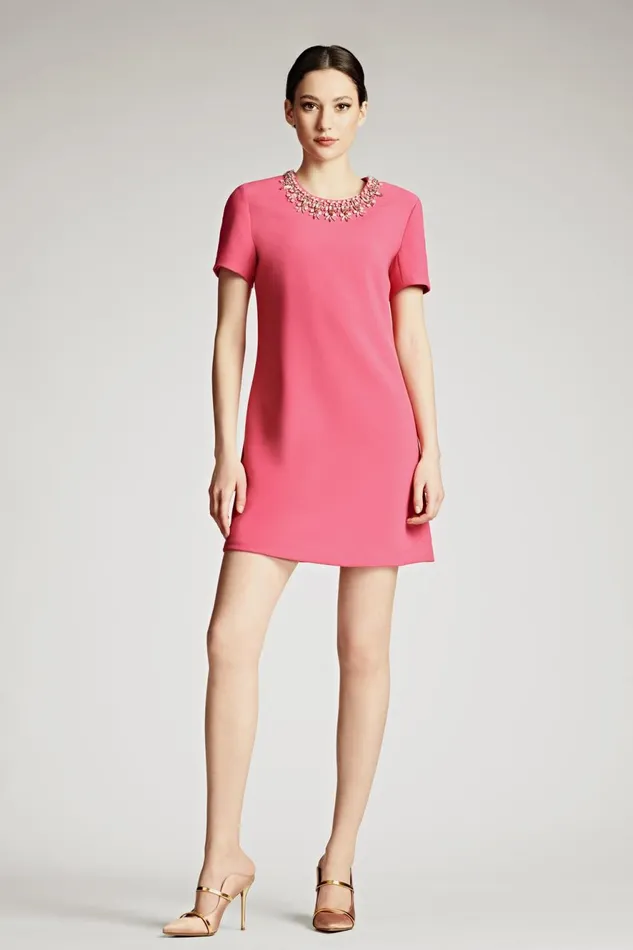 Lauren Dress 8211 Rose Pink Women Sachin and Babi Short Sleeve