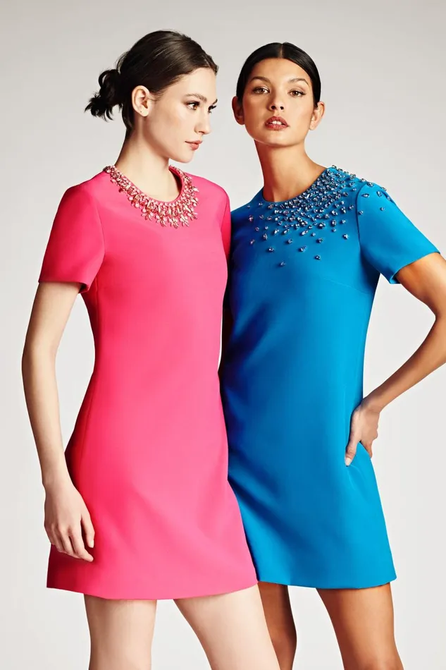 Lauren Dress 8211 Rose Pink Women Sachin and Babi Short Sleeve