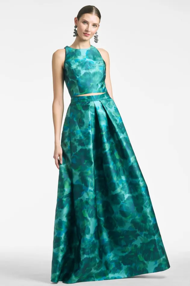 Lexie Top 8211 Emerald Watercolor Floral Women Sachin and Babi Tops and Blouses