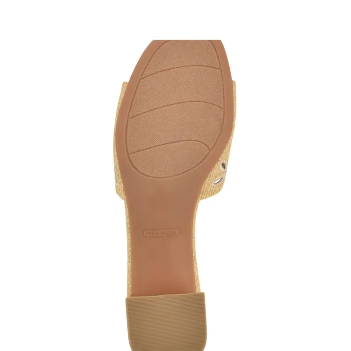 Lidey Eyelet Slide Sandals Natural Women Nine West Sandals Lidey Eyelet Slide Sandals Natural Women Nine West Sandals