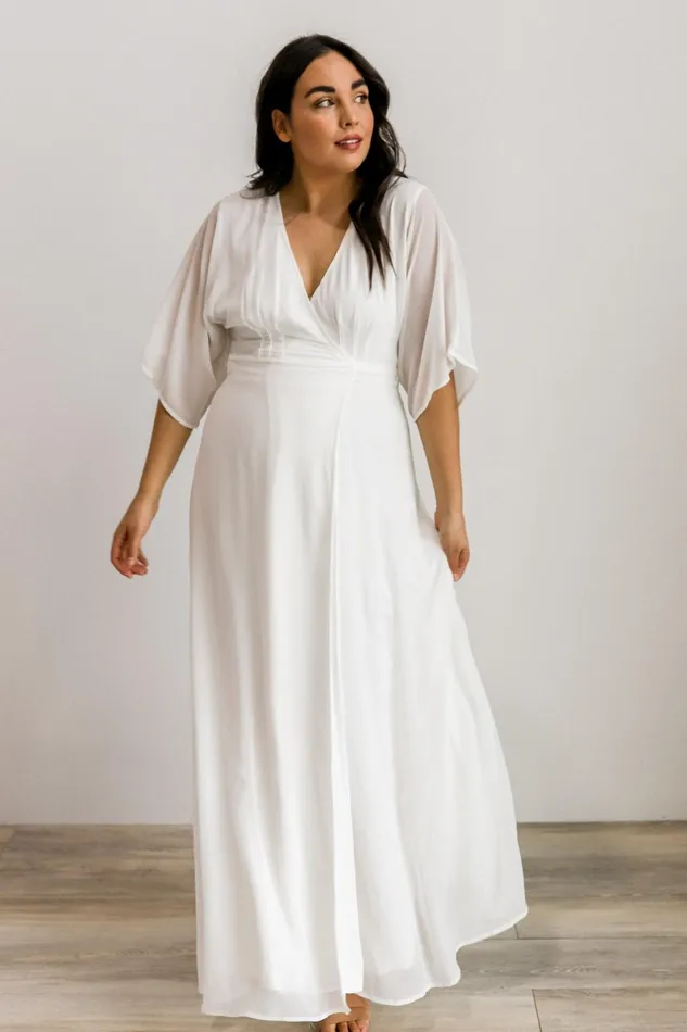 Lilly Wrap Maxi Dress Off White Women Baltic Born Bridal Lilly Wrap Maxi Dress Off White Women Baltic Born Bridal