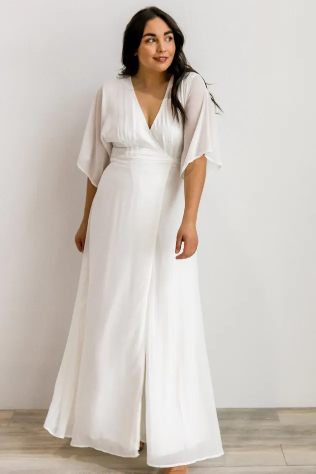 Lilly Wrap Maxi Dress Off White Women Baltic Born Bridal Lilly Wrap Maxi Dress Off White Women Baltic Born Bridal
