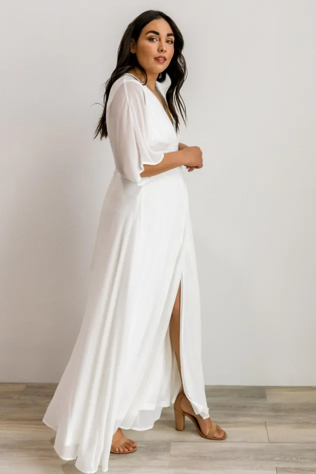 Lilly Wrap Maxi Dress Off White Women Baltic Born Bridal Lilly Wrap Maxi Dress Off White Women Baltic Born Bridal