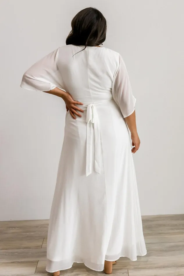 Lilly Wrap Maxi Dress Off White Women Baltic Born Bridal Lilly Wrap Maxi Dress Off White Women Baltic Born Bridal
