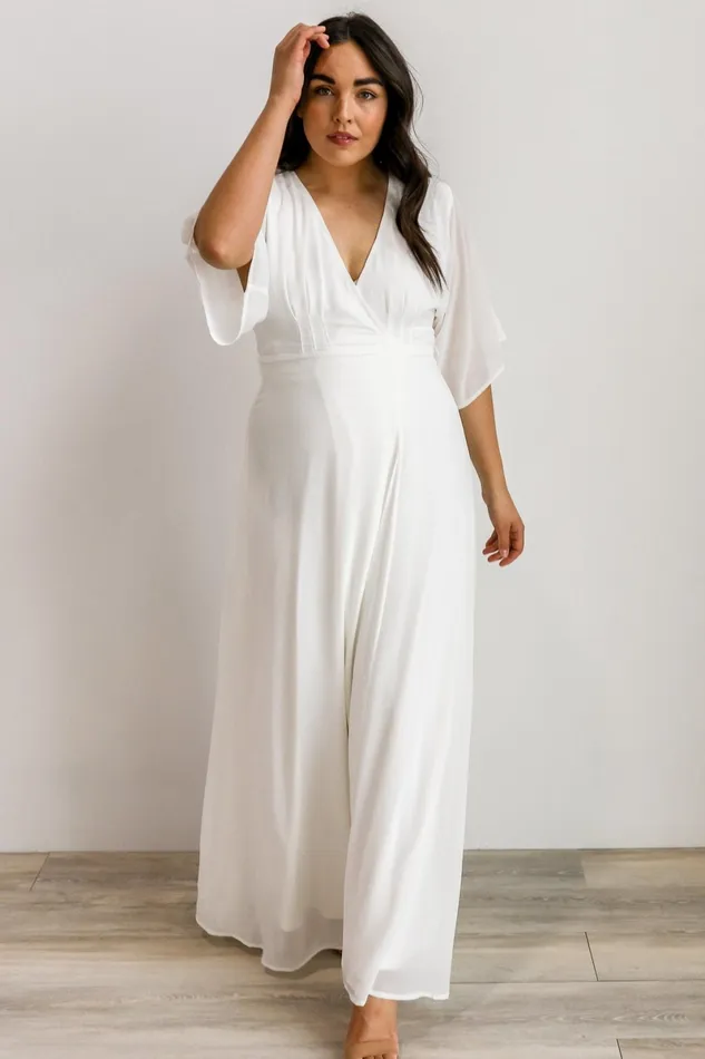 Lilly Wrap Maxi Dress Off White Women Baltic Born Bridal Lilly Wrap Maxi Dress Off White Women Baltic Born Bridal