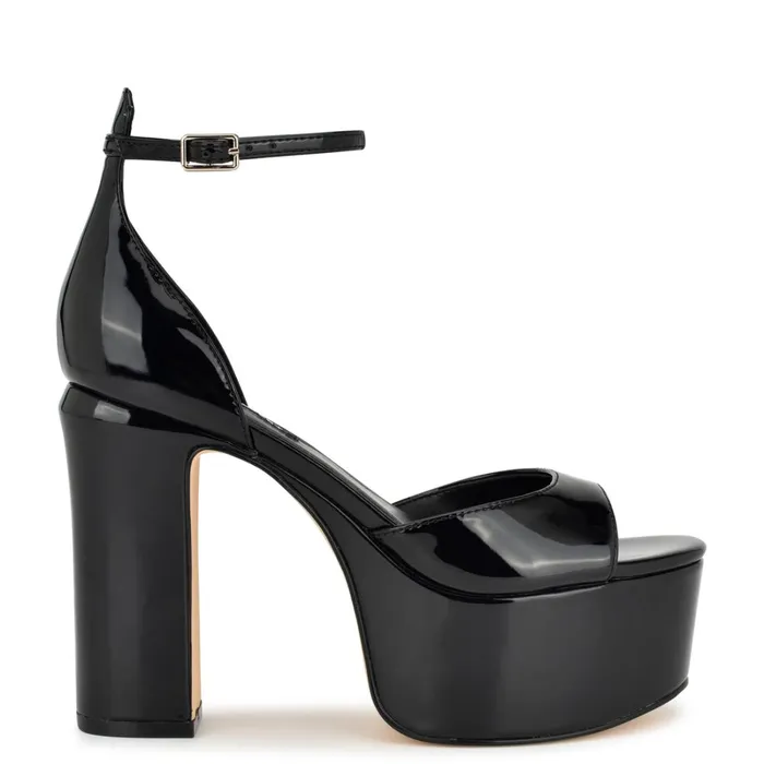 Liya Dress Sandals Black Women Nine West High Heels