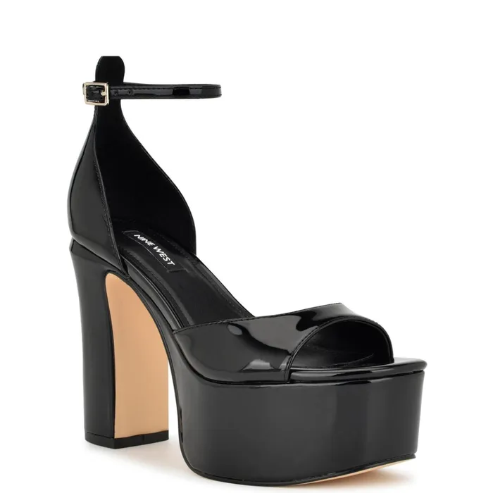 Liya Dress Sandals Black Women Nine West High Heels Liya Dress Sandals Black Women Nine West High Heels