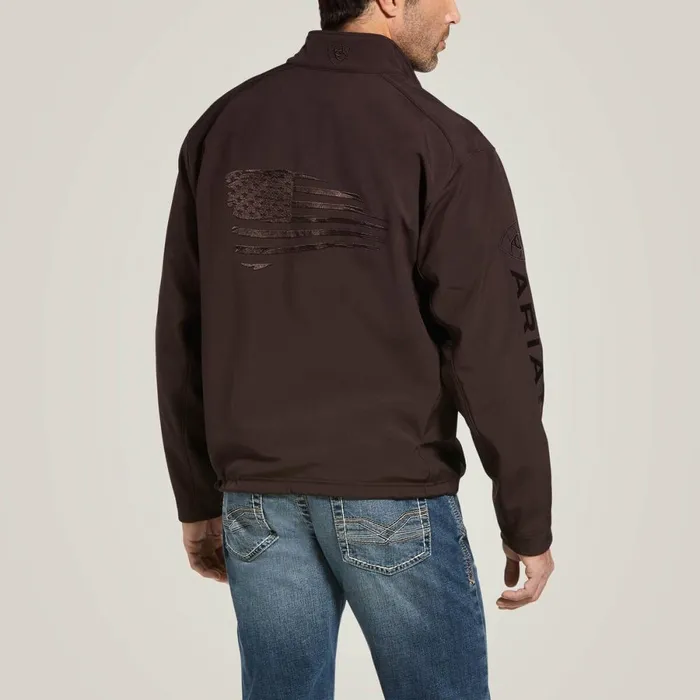 Logo 20 Patriot Softshell Water Resistant Jacket Coffeebean Men Ariat Jackets and Vests Logo 20 Patriot Softshell Water Resistant Jacket Coffeebean Men Ariat Jackets and Vests