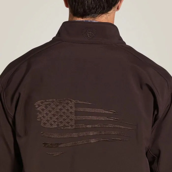 Logo 20 Patriot Softshell Water Resistant Jacket Coffeebean Men Ariat Jackets and Vests Logo 20 Patriot Softshell Water Resistant Jacket Coffeebean Men Ariat Jackets and Vests