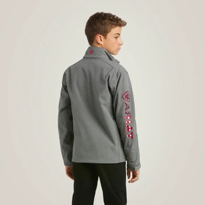 Logo 20 Softshell Jacket Charcoalamericana Kids Ariat Jackets and Vests
