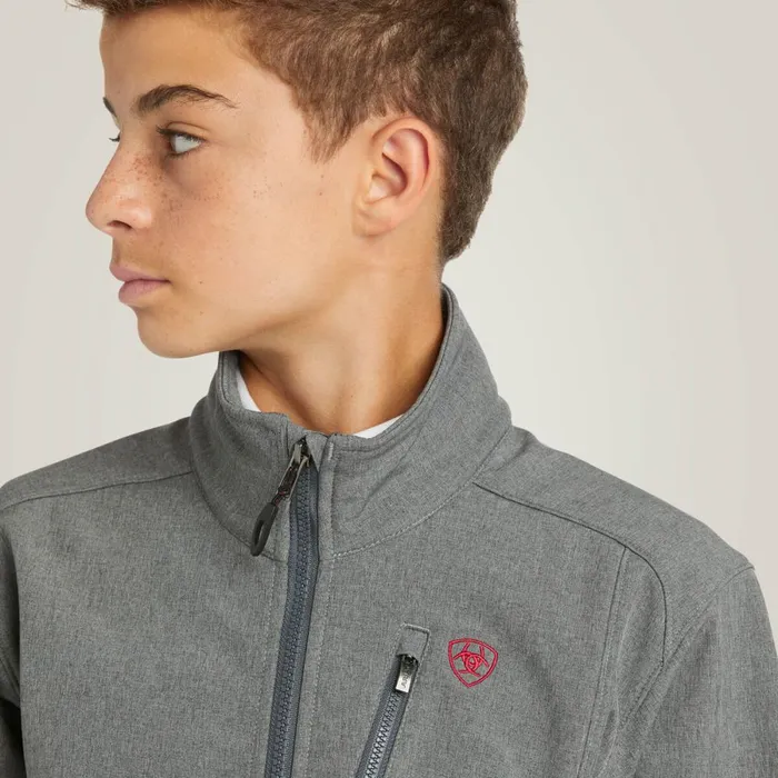 Logo 20 Softshell Jacket Charcoalamericana Kids Ariat Jackets and Vests