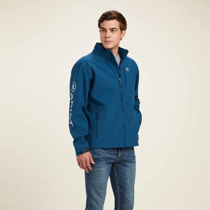 Logo 20 Softshell Jacket Majolica Blue Men Ariat Jackets and Vests
