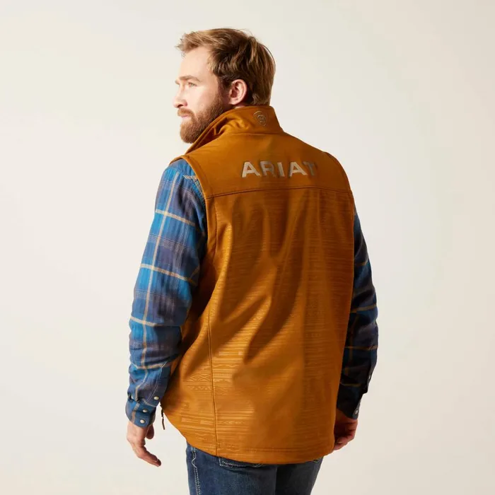 Logo 20 Softshell Vest Chestnut Embossed Men Ariat Jackets and Vests Logo 20 Softshell Vest Chestnut Embossed Men Ariat Jackets and Vests