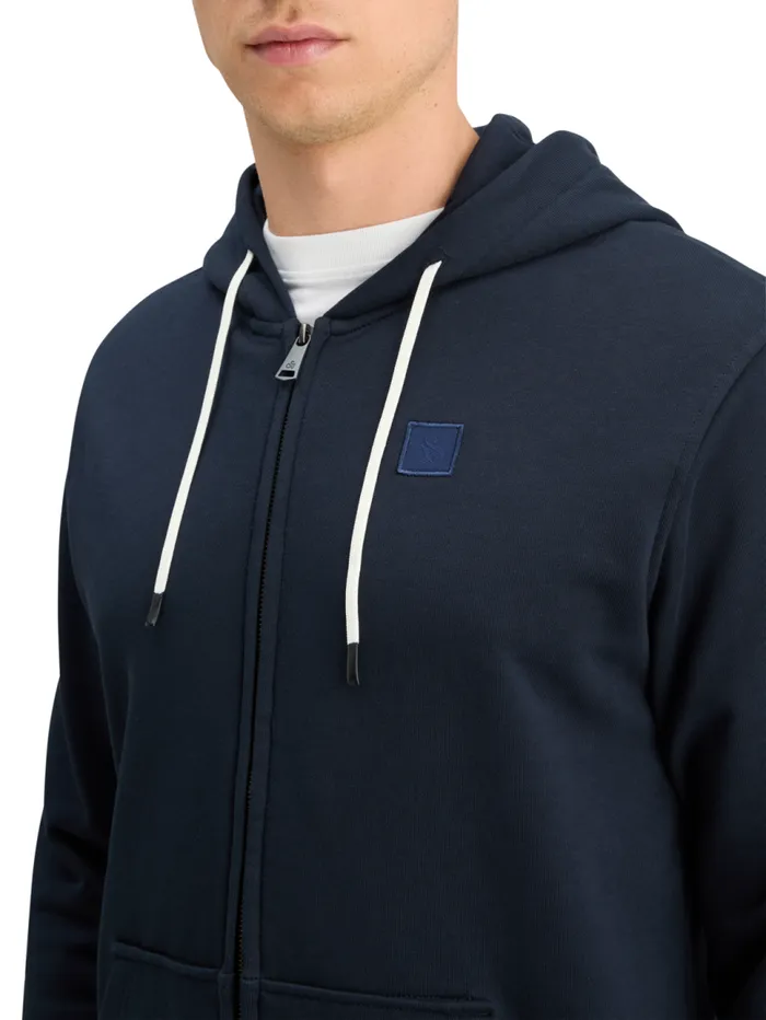 LOGO BADGE ZIPTHROUGH HOODIE Grey Melange Men Scotch and Soda Sweatshirts and Hoodies LOGO BADGE ZIPTHROUGH HOODIE Grey Melange Men Scotch and Soda Sweatshirts and Hoodies
