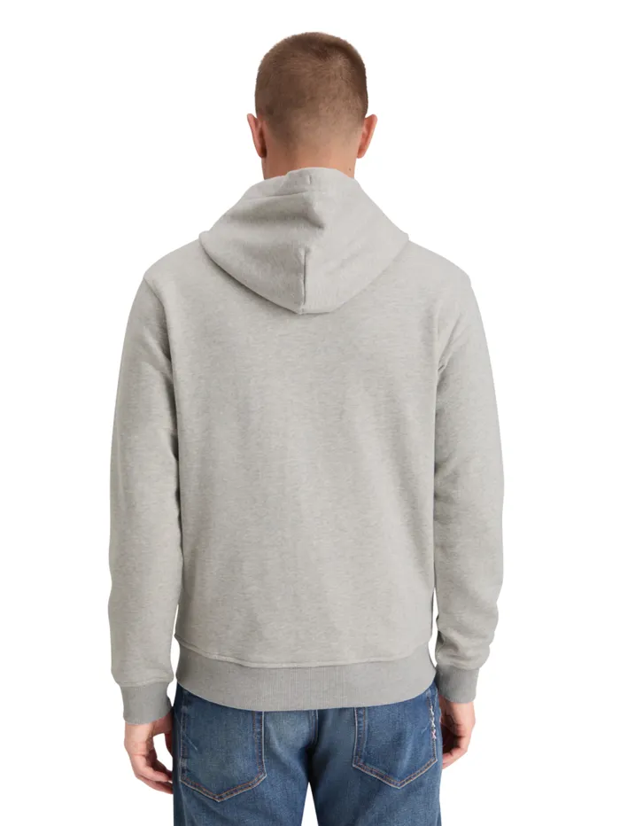 LOGO BADGE ZIPTHROUGH HOODIE Grey Melange Men Scotch and Soda Sweatshirts and Hoodies LOGO BADGE ZIPTHROUGH HOODIE Grey Melange Men Scotch and Soda Sweatshirts and Hoodies