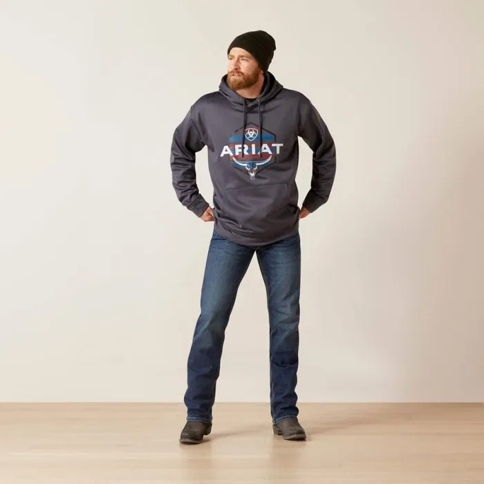 Logo Tek Fleece Hoodie Odyssey Gray Heather Men Ariat Sweatshirts and Hoodies Logo Tek Fleece Hoodie Odyssey Gray Heather Men Ariat Sweatshirts and Hoodies