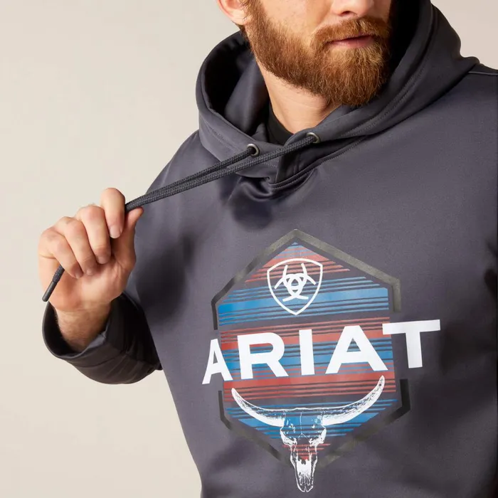Logo Tek Fleece Hoodie Odyssey Gray Heather Men Ariat Sweatshirts and Hoodies Logo Tek Fleece Hoodie Odyssey Gray Heather Men Ariat Sweatshirts and Hoodies