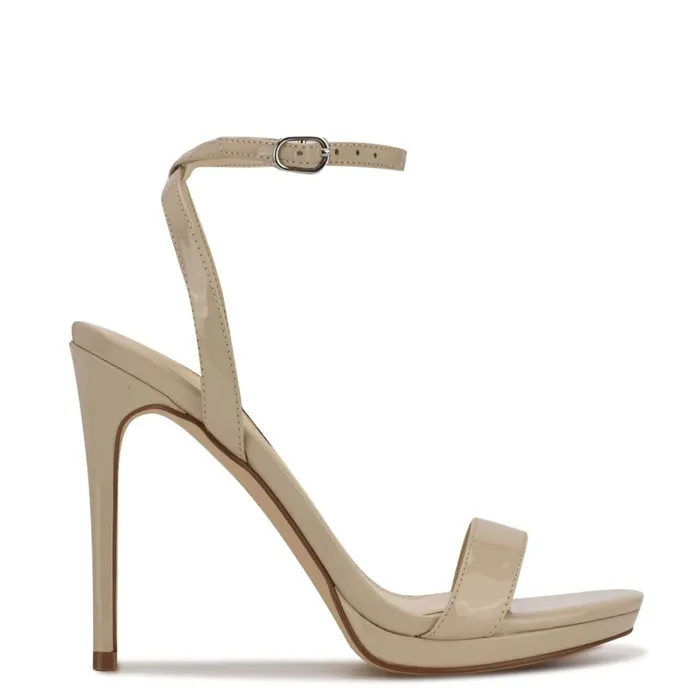 Loola Ankle Strap Sandals Light Natural Women Nine West Dress