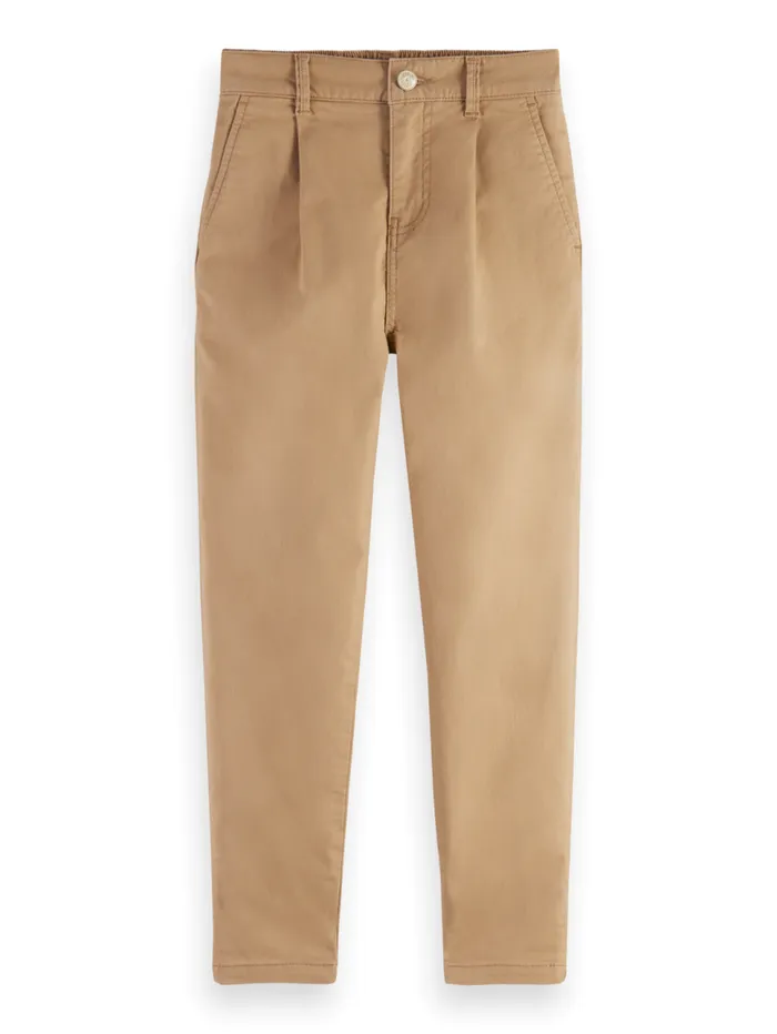 LOOSE TAPERED PEACHED CHINO Sand Kids Scotch and Soda Pants