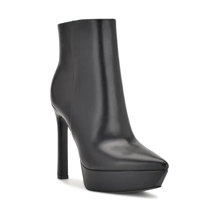 Loraa Platform Booties Black Women Nine West Boots and Booties Loraa Platform Booties Black Women Nine West Boots and Booties