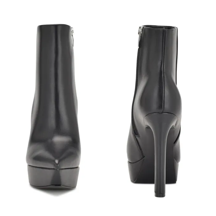 Loraa Platform Booties Black Women Nine West Boots and Booties Loraa Platform Booties Black Women Nine West Boots and Booties