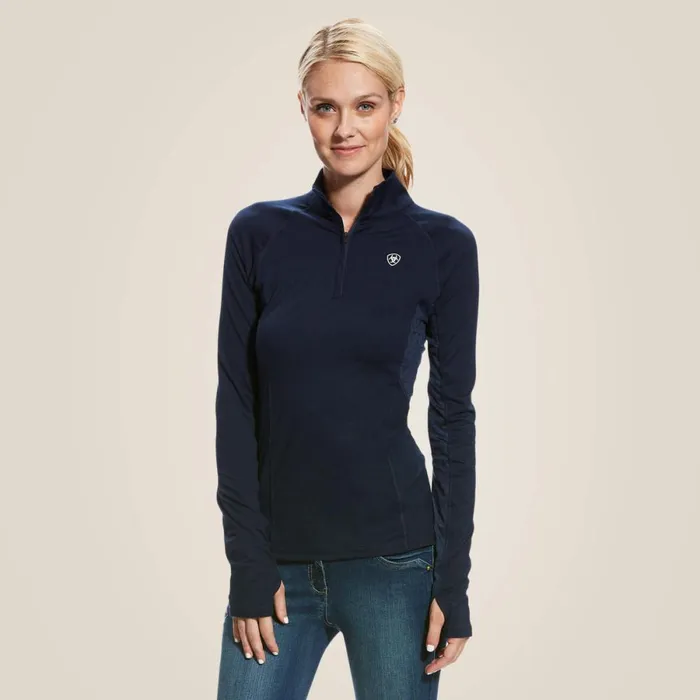 Lowell 20 14 Zip Baselayer Navy Women Ariat TShirts and Tops