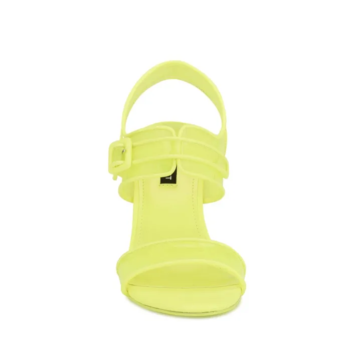 Lucile Clear Strappy Sandals Yellow Women Nine West Dress